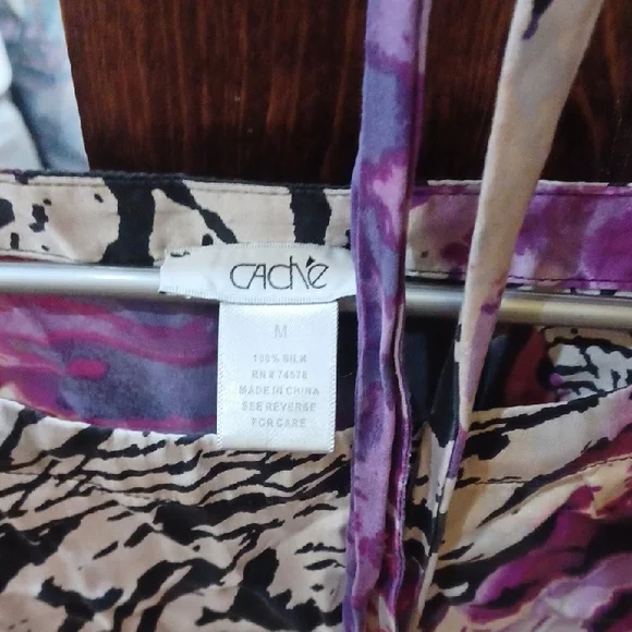 Women's Purple Animal Print Top - Picture 2 of 4